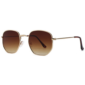 Sunway Trendy Fashion Metal <b>Sunglasses</b> for Men Small Frame UV400 Protection Shades with Gradient Lenses Eyewear - Product Image 1