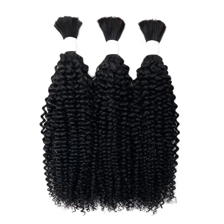 خصلات شعر طبيعي أفريقي مموج بسعر رخيص بسعر المصنع شعر بشري طبيعي 100% غير خام