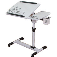 Tables d'appoint pliantes réglables au design moderne pour ordinateur portable Caractéristique tournante en métal pour chambres et villas