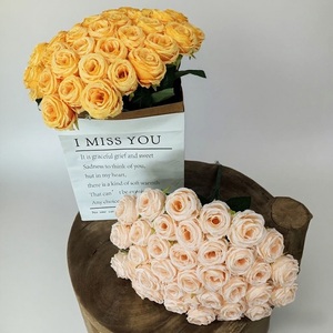 Flores rosas artificiales Regalos del Día de San Valentín Rosas de seda 36 cabezas Ramo de brotes de rosas de boda para ramo de mano nupcial - Product Image 3