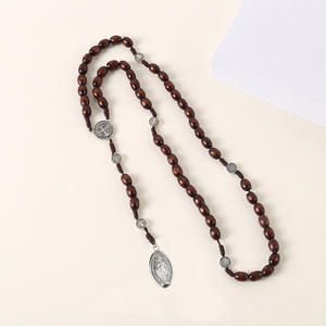 Catholique Madonna Chapelet Collier Chapelets Conçu MARIE Recours Toi Sin Pray Forus Pendentif Prière Bijoux En Gros - Product Image 4