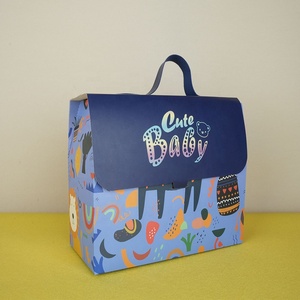 Box Printing Children's Snack Beauty Gift Gift <strong>Cardboard</strong> <strong>Suitcase</strong> Box with Handle for Children - Product Image 3