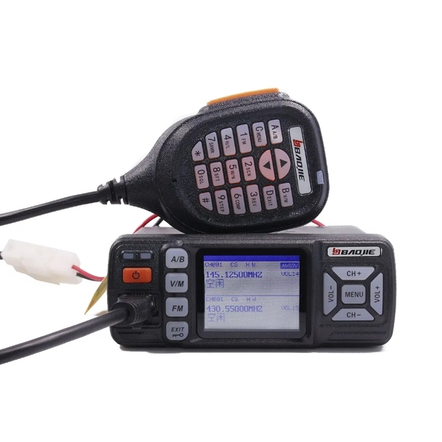 Wholesale Original Baojie BJ-318 Mini Car Radio,256CH 10km 50W Dual Band VHF/UHF Mobile Radio Transceiver Upgrade of BJ-218
