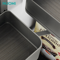 NUOMI LAMBO Panier latéral à 2 niveaux, à fixer sur la porte, sous l'évier, coulissant, porte simple, organisateur de placard de cuisine, panier de rangement
