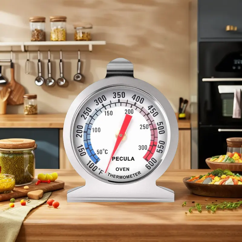 Bakest Roestvrij Staal Ronde Digitale Keuken Thermometer Nieuwe Oven Thermometer Voor Hotel & Restaurant Benodigdheden