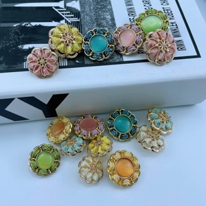 Đồng May Ưa Thích Áo Sơ Mi Phù Hợp Với Nút Áo Đá Hàng May Mặc Phụ Kiện Hoa Nút Kim Loại Hợp Kim Với Sợi Kẽm Hợp Kim Tùy Chỉnh - Product Image 6