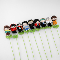 Figurine miniature Amigurumi faite à la main, branche de fleur, cadeau personnalisé pour les fans, anniversaire et concert