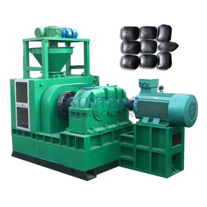 high capacity coconut shell charcoal powder ball pillow shape coal charcoal briquette making machine from China