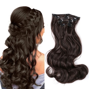 Extensiones de Cabello a Precio de Fábrica, Piezas de Cabello de Crochet, Trenzas, Cola de Caballo, 5 Piezas, Estilo Rizado - Product Image 1