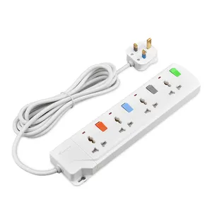 Universal 4 gang extension wire socket with switch