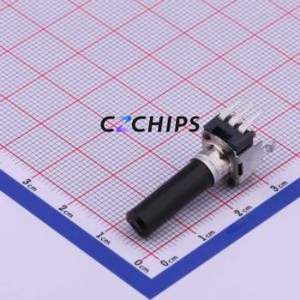 Resistencia Ajustable/Potenciómetro RK09D117000C, Componente de Orificio Pasante (THT), Resistencia de 10kOhm, 20%, 20V, 50mW - Product Image 1