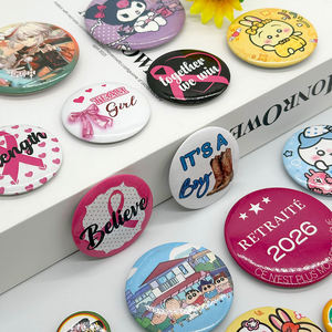 Cadeaux promotionnels, badge en étain rond avec logo personnalisé, badge de nom, badge en tôle personnalisé avec épingle - Product Image 6