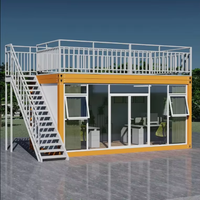 Maison modulaire pliable de type Z à double couche, structure en acier, design moderne, assemblage rapide, mur en verre, maison de luxe
