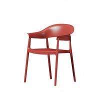Chaise de salle à manger contemporaine empilable en polypropylène (PP) de haute qualité à prix d'usine avec accoudoirs - Écologique et portable pour la maison et le bureau