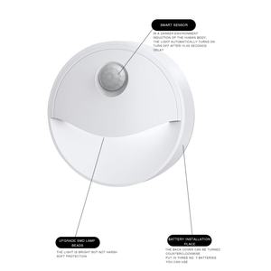 Mini lampes LED de nuit sans fil à détection de mouvement pour armoire et lampes LED à capteur de luminosité réglable sous armoire - Product Image 6
