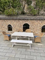 Meubles d'extérieur en teck, balcon, terrasse en bois de teck, bambou, autres bois, restaurant, aluminium, résine, table d'extérieur contemporaine