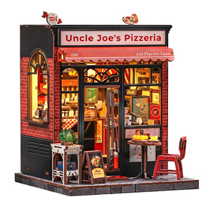 Phong cách mới tự làm đồ chơi 3D câu đố bằng gỗ Dollhouse thu nhỏ cuốn sách <span class=keywords><strong>Nook</strong></span> Vườn Nhà Kit handmade thủ công bằng gỗ cho trẻ em - Product Image 5