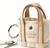Porte-clés mini sac fourre-tout personnalisé avec impression, idéal pour les cadeaux de fête, les sacs quotidiens, les sacs à main, les souvenirs d'affaires et les cadeaux.