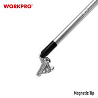 Porte-embouts magnétique WORKPRO à changement rapide avec déverrouillage par ressort, tige chromée pour tournevis
