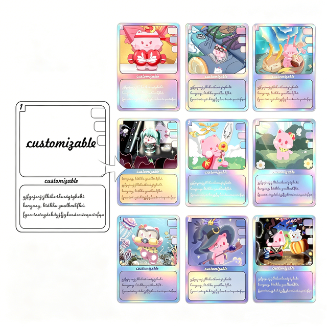Custom Design Holographic Collection Sport Trading Card IP Derivatives Aluminum Plastic Pack Booster Box Custom TCG Trading Card