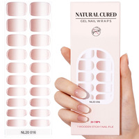 Nouvelle Offre Spéciale : Bandes de Gel UV HuiZI Pré-polymérisées, 20 Bandes Sans Lampe UV, Autocollants de Vernis à Ongles en Gel
