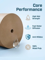 Papier kraft absorbant l'eau, enduit de résine haute résistance à l'humidité, pour rideaux d'ombrage et coussinets de refroidissement, destiné aux équipements de ventilation du bétail.