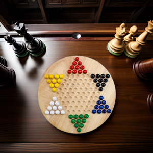 High Quality Custom Wooden Chess Set <strong>Board</strong> <strong>Game</strong> for Chinese Checkers and <strong>Draughts</strong> - Product Image 6