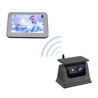 Vente à bas prix Caméra de recul sans fil solaire magnétique 7 pouces Moniteur Caméra de tableau de bord solaire DVR pour camion Bus Remorque