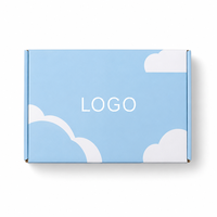 Boîte d'expédition en carton ondulé Kraft avec logo personnalisé, pliable, emballage en papier pour vêtements, cadeaux, OEM ODM