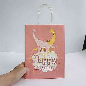 KUAIMA Bolsa de Papel Kraft para Regalos con Estampado de Dibujos Animados de 22*11*27cm, Bolsas de Papel Kraft para Envolver Regalos de Boda - Product Image 6