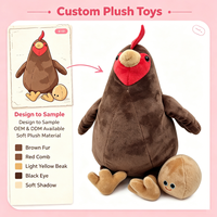 Peluche personnalisée poulet et œuf, douce et rembourrée, conception OEM ODM, échantillon, cadeau d'anniversaire pour enfants, décoration intérieure, anti-stress, faible MOQ, direct usine