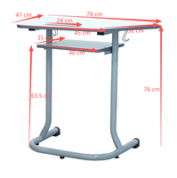 Tables et chaises d'école de conception nouvelle, ensemble table et chaise d'étudiant pour salle de classe