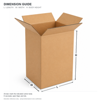 Boîte d'expédition haute en carton ondulé kraft sur mesure, emballage multi-tailles pour produits longs, export et stockage