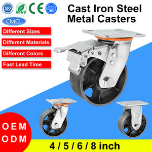 CMCL Hochbelastbare Industrielle Verzinkte Metall-Schwenkrollen 4X2 <span class=keywords><strong>Vintage</strong></span> Eisenrollen 5 Zoll 6 Zoll Gusseisen Zink-Rollen - Product Image 2