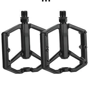 Pedal de plataforma de aleación de aluminio con doble rodamiento para bicicleta de montaña, duradero, negro - Product Image 2