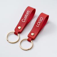 Porte-clés personnalisé avec logo, porte-clés de voiture en or, porte-clés en cuir