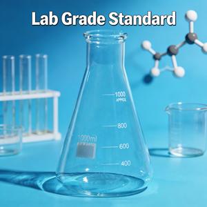 <span class=keywords><strong>Fiole</strong></span> Erlenmeyer en verre borosilicaté résistant à la chaleur, 5-10000 ml, transparente, graduée, conique, verrerie de laboratoire de <span class=keywords><strong>chimie</strong></span> scientifique - Product Image 2