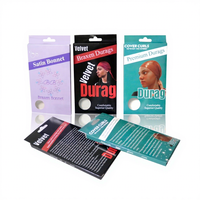 Boîte d'emballage pliable en satin soyeux personnalisée avec logo pour bonnets et accessoires capillaires – Vente en gros