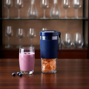 Mini mixeur portable électrique, blender pour smoothies aux fruits, robot culinaire, tasse à jus Morphy, batterie 1200 mAh, 4 lames en acier inoxydable - Product Image 1