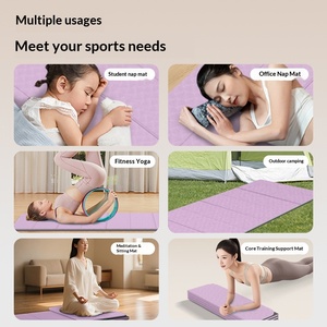 Tapis de <span class=keywords><strong>yoga</strong></span> pliable 20% moins cher, 185 cm, rectangulaire, grand, portable, pour extérieur, sport, fitness, épais, antidérapant, en TPE, 6 mm d'épaisseur, 1 kg - Product Image 3