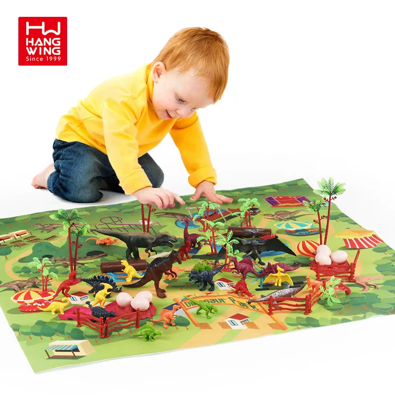 Esteras de juego realistas para niños, juguete de dinosaurios, modelos de animales, 2021