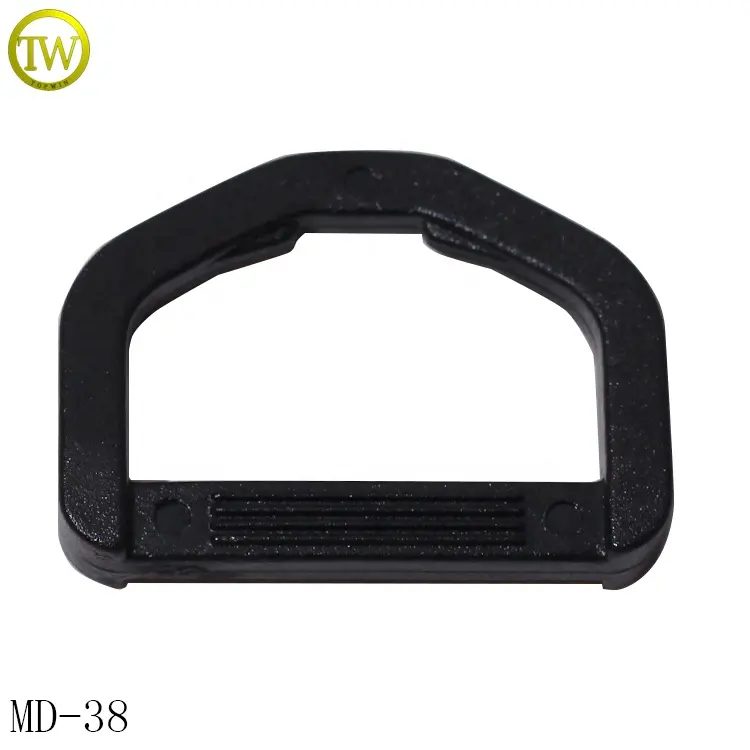 High quality diy leather craft metal d buckle matte black backpack hardware d rings adjuster for dog collar