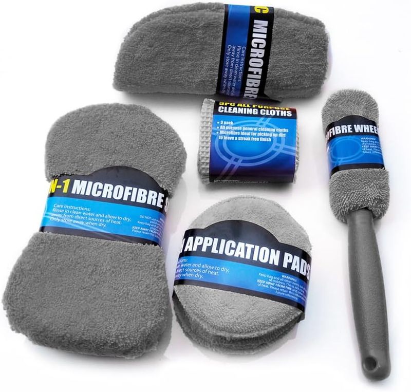 9pc Microfiber Cleaning Cloth Car Cleaner