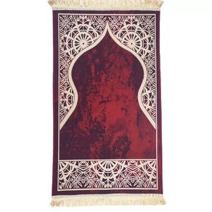 Tapis de prière musulman, Sajjadah islamique, tapis de voyage pliable en flanelle douce, antidérapant, cadeau du Ramadan, logo personnalisé <span class=keywords><strong>DILAN</strong></span> - Product Image 6