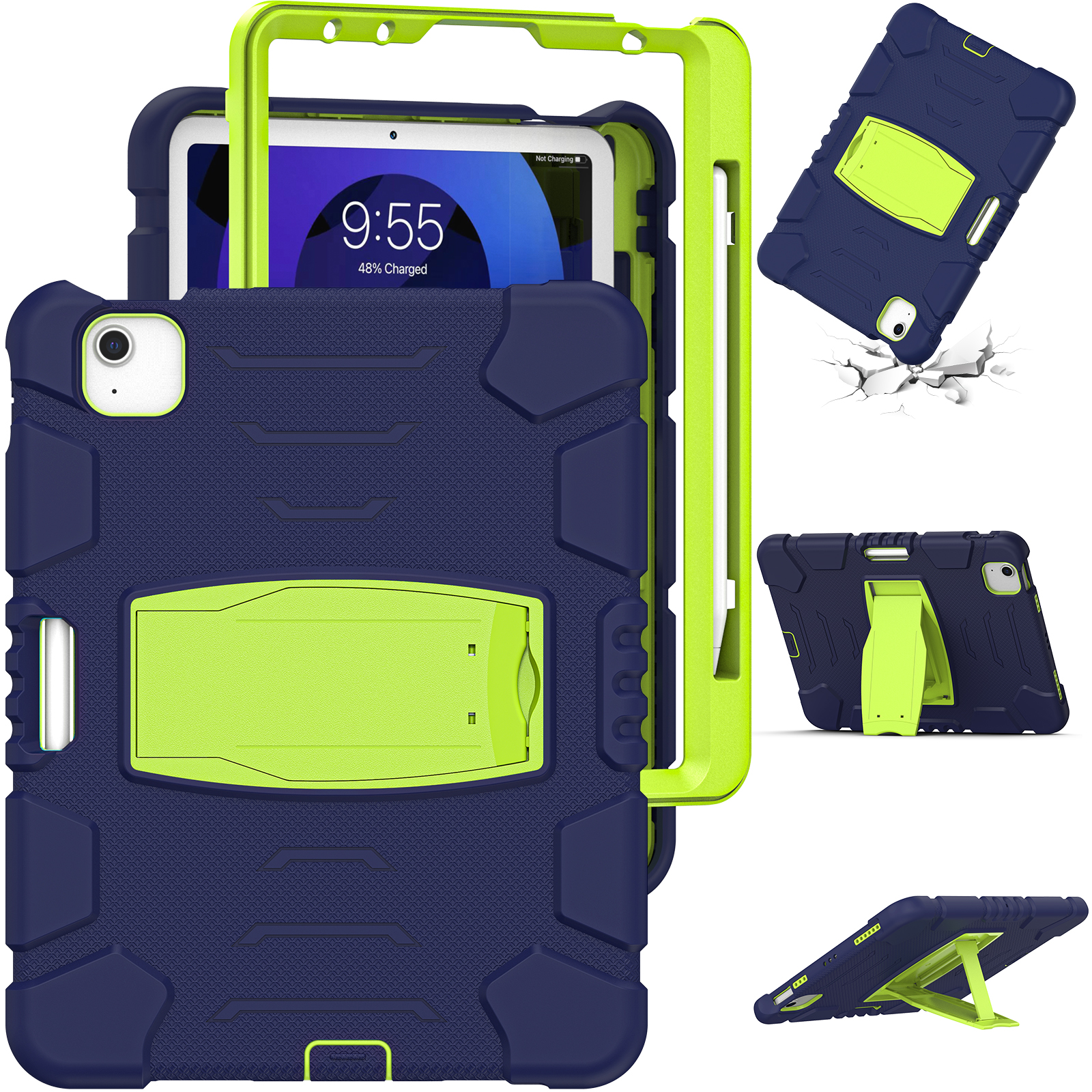 Navy Blue+Yellow Green