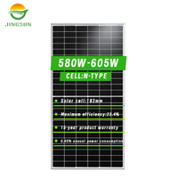 Panneau solaire PV Jingsun 580W-605W Module de panneau de type N pour usage commercial
