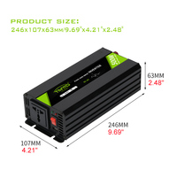 Adaptateur de voiture 120 v le plus populaire convertisseur 12 volts à 120 volts convertisseur cc à ca 500 watts