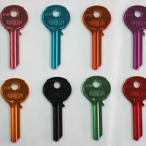 Titanyum anahtarlık ultralight bükülebilir renk anahtar boş UNI3 anahtar boş sendika kilidi