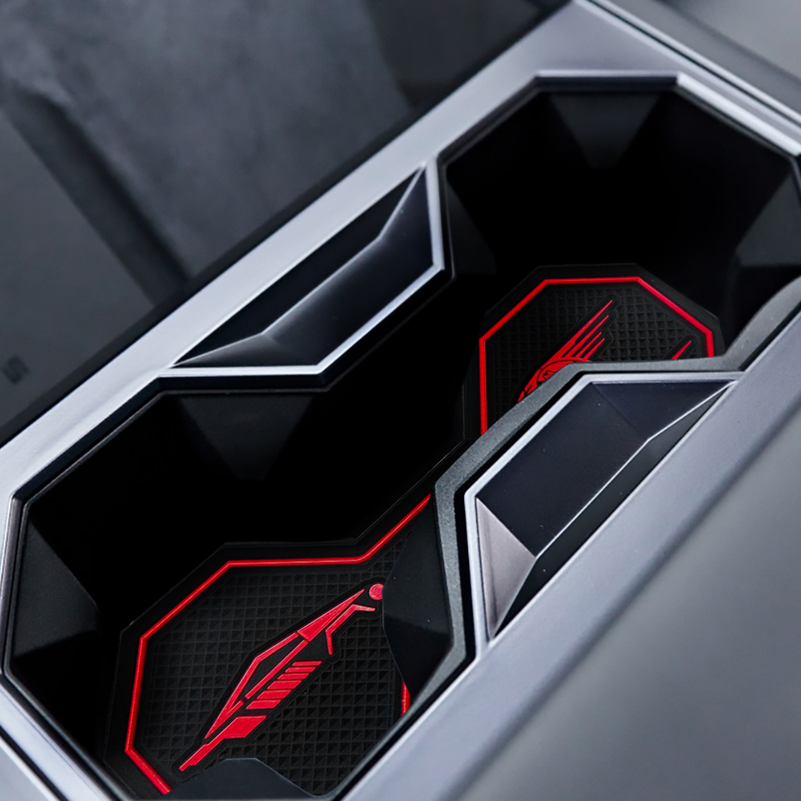 LS Auto Multifunctional Rubber Cup Holder Coaster for Tesla Cybertruck 2021-2024 | Car Door Accessor