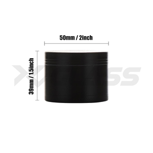 Grinder per Erbe XY GLASS con Logo Personalizzato, Accessori per Fumatori in Metallo Nero con Denti Affilati, Trituratore Portatile - Product Image 5